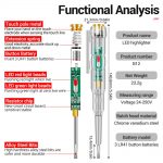 Electric Screwdriver Probe With Indicator Light Test Pen Sensor Voltage Tester - Image 2