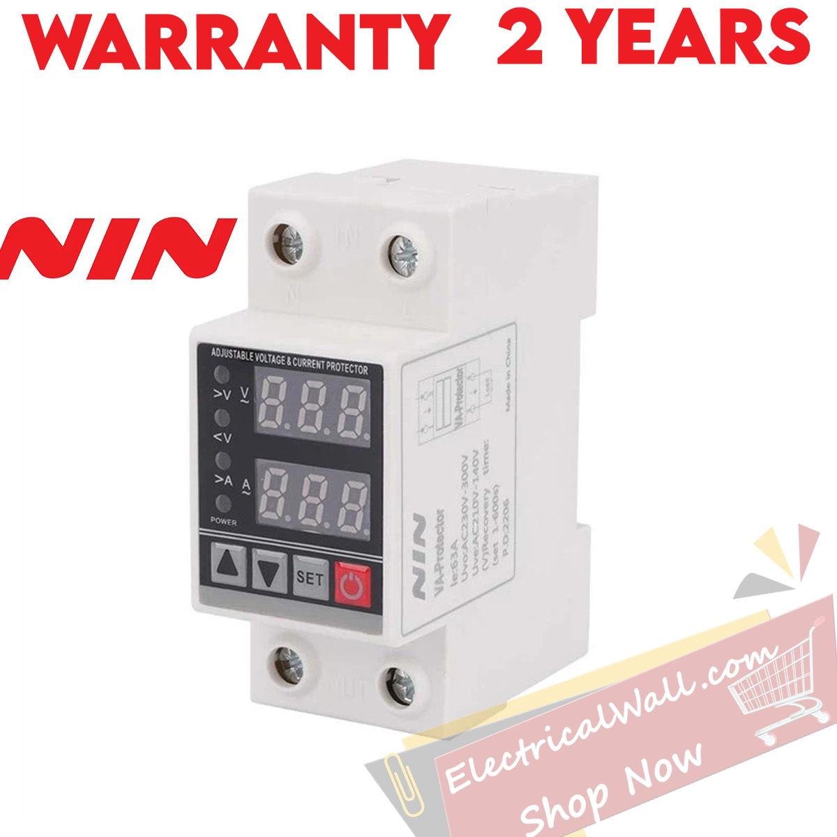 3 Over Under Voltage Current Protector 63A - Image 1