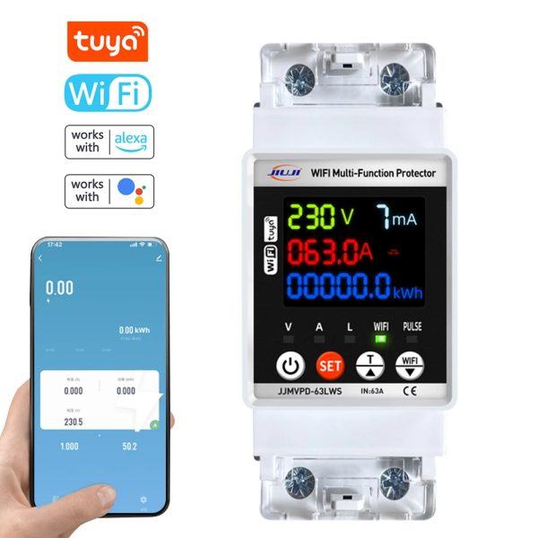 Tuya WiFi Automatic Intelligent Circuit Breaker All In One Protector