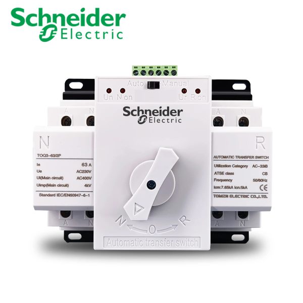 Schneider  2P 100A MCB type Dual Power Automatic transfer switch ATS
